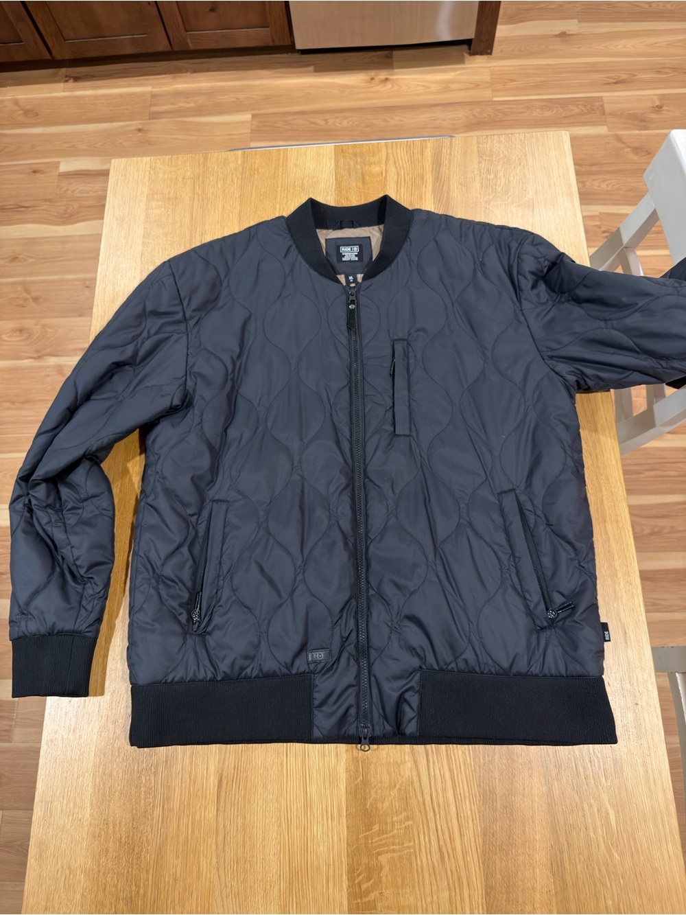 Quilted Bomber Jacket - Black